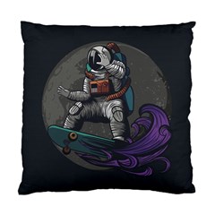 Illustration Astronaut Cosmonaut Paying Skateboard Sport Space With Astronaut Suit Standard Cushion Case (two Sides) by Ndabl3x