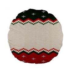 Merry Christmas Happy New Year Standard 15  Premium Flano Round Cushions