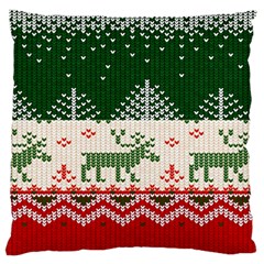 Merry Christmas Ugly Standard Premium Plush Fleece Cushion Case (two Sides)