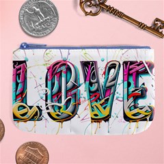 Graffiti Love Large Coin Purse