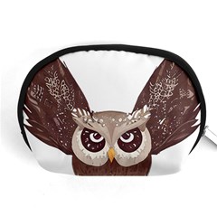 Owl Bird Feathers Accessory Pouch (medium) by Sarkoni