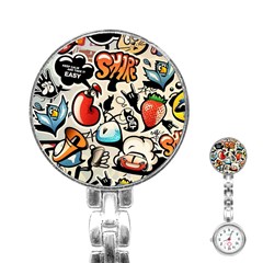 Art Book Gang Crazy Graffiti Supreme Work Stainless Steel Nurses Watch by Bedest