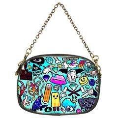 Graffiti Pop Art Crazy Retro Chain Purse (two Sides) by Bedest