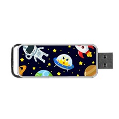 Space Seamless Pattern Illustration Portable Usb Flash (one Side)