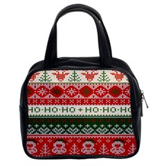 Ugly Sweater Merry Christmas  Classic Handbag (two Sides) by artworkshop