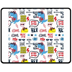 Monster Cool Seamless Pattern Two Sides Fleece Blanket (medium)