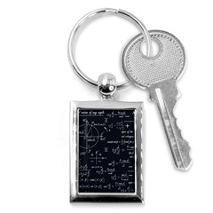 Mathematical Seamless Pattern With Geometric Shapes Formulas Key Chain (rectangle) by Hannah976