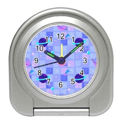 Seamless Pattern Pastel Galaxy Future Travel Alarm Clock by Hannah976