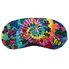 Grateful Dead Bears Tie Dye Vibrant Spiral Sleep Mask by Bedest