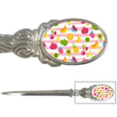 Tropical Fruits Berries Seamless Pattern Letter Opener by Ravend