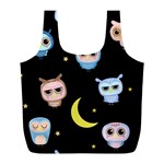 Cute Art Print Pattern Full Print Recycle Bag (L) Back