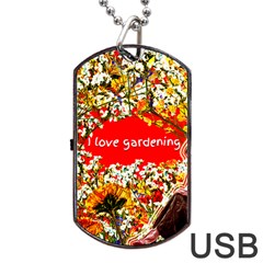 Garden Lover Dog Tag Usb Flash (one Side) by TShirt44