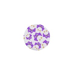 Purple Owl Pattern Background 1  Mini Magnets by Apen