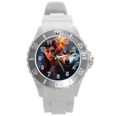 Be Fearless Round Plastic Sport Watch (l) by Saikumar