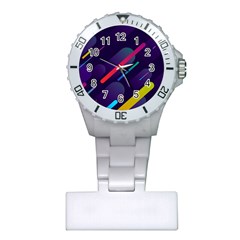 Colorful Abstract Background Plastic Nurses Watch