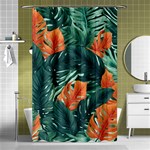 Green Tropical Leaves Shower Curtain 48  x 72  (Small)  Curtain(48  X 72 )