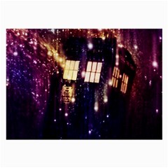 Tardis Regeneration Art Doctor Who Paint Purple Sci Fi Space Star Time Machine Large Glasses Cloth