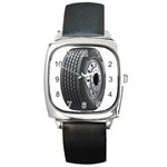 Tire Square Metal Watch Front