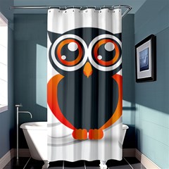 Owl Logo Shower Curtain 36  X 72  (stall)  by Ket1n9