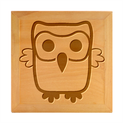 Owl Logo Clip Art Wood Photo Frame Cube by Ket1n9