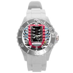 Car Engine Round Plastic Sport Watch (l) by Ket1n9