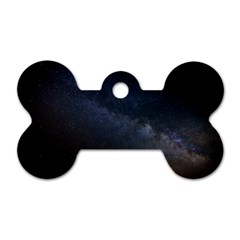 Cosmos Dark Hd Wallpaper Milky Way Dog Tag Bone (one Side) by Ket1n9