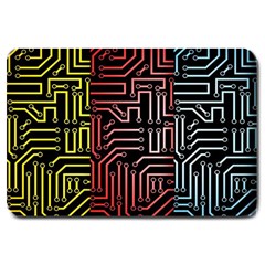 Circuit Board Seamless Patterns Set Large Doormat by Ket1n9