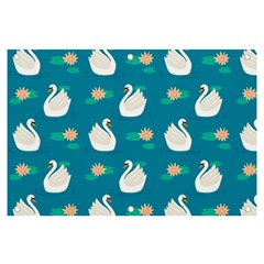 Elegant Swan Pattern With Water Lily Flowers Banner And Sign 6  X 4  by Ket1n9