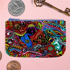 Art Color Dark Detail Monsters Psychedelic Large Coin Purse by Ket1n9