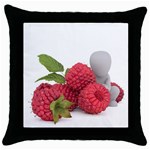 Fruit Healthy Vitamin Vegan Throw Pillow Case (Black) Front