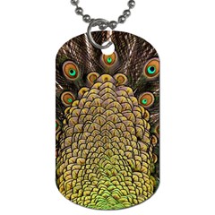 Peacock Feathers Wheel Plumage Dog Tag (one Side) by Ket1n9