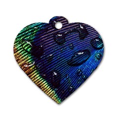 Peacock Feather Retina Mac Dog Tag Heart (one Side)