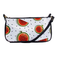 Seamless Background Pattern-with-watermelon Slices Shoulder Clutch Bag by Ket1n9