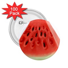 Seamless Background With Watermelon Slices 2 25  Buttons (100 Pack)  by Ket1n9