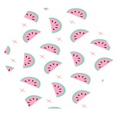Seamless Background With Watermelon Slices Wooden Puzzle Hexagon by Ket1n9