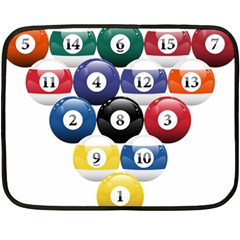 Racked Billiard Pool Balls Two Sides Fleece Blanket (mini) by Ket1n9