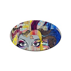 Graffiti Mural Street Art Painting Sticker Oval (100 Pack) by Ket1n9