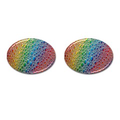 Bubbles Rainbow Colourful Colors Cufflinks (oval)