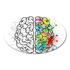 Brain Mind Psychology Idea Drawing Oval Magnet by Ndabl3x