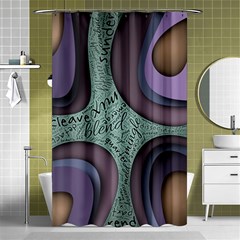 Converge Diverge Mingle Mix Divide Shower Curtain 48  X 72  (small)  by Paksenen