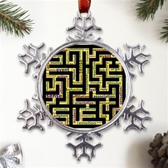 Mindset Stimulus Response Emotion Metal Large Snowflake Ornament by Paksenen