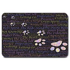 Footprints Path Mystery Unknown Large Doormat by Paksenen