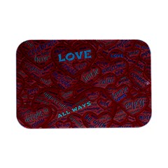 Love Hearts Valentine Red Symbol Open Lid Metal Box (silver)  