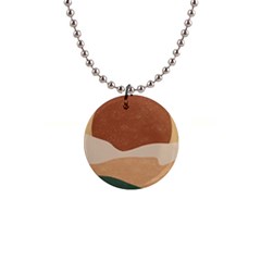 Sunrise Sunset Desert Wall Art 1  Button Necklace by Bedest