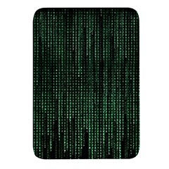 Green Matrix Code Illustration Digital Art Portrait Display Rectangular Glass Fridge Magnet (4 Pack) by Cendanart