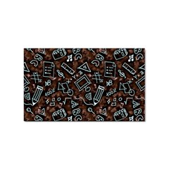 Doodles School Background Art Pattern Sticker (rectangular) by Bedest