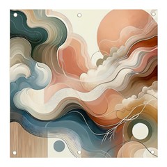 Abstract Pastel Waves Organic Banner And Sign 3  X 3 