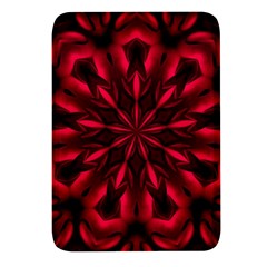 Kaleidoscope Template Red Abstract Rectangular Glass Fridge Magnet (4 Pack) by Grandong