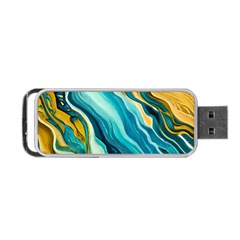 Painting Liquid Water Portable Usb Flash (two Sides) by Grandong