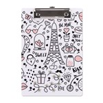 Big Collection With Hand Drawn Objects Valentines Day A5 Acrylic Clipboard Front